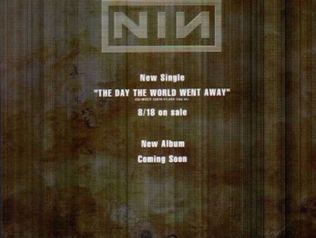 Nine Inch Nails 1999 09 The Day The World Went Away single Japan promo ad For Sale