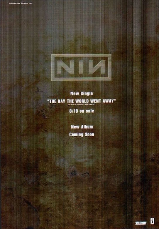 Nine Inch Nails 1999 09 The Day The World Went Away single Japan promo ad For Sale