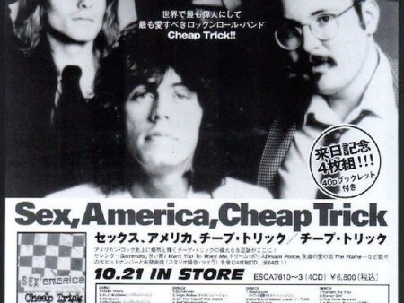 Cheap Trick 1996 12 Sex, America, Cheap Trick Japan box set   tour promo ad Hot on Sale