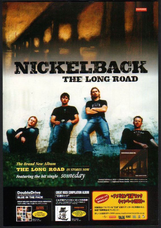 Nickelback 2003 11 The Long Road Japan album promo ad For Cheap