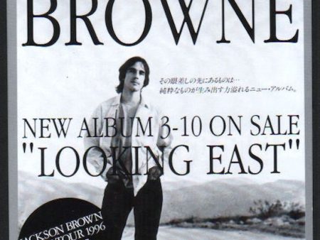 Jackson Browne 1996 03 Looking East Japan album   tour ad For Cheap