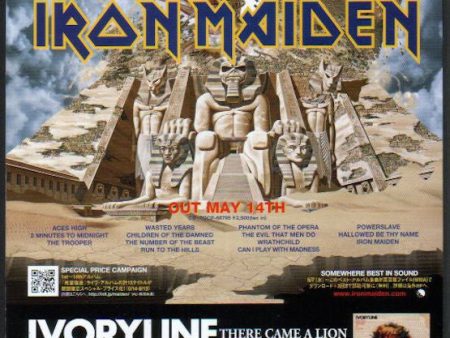 Iron Maiden 2008 06 Somewhere Back In Time Japan album promo ad Online Sale