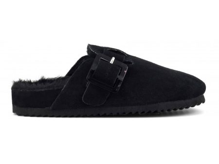 Sabot Donna Colors Of California Suede Furry Bio Closed Toe Nero For Sale