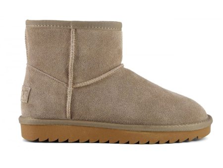 Stivale Donna Colors Of California Ugg Boot In Suede Taupe Online Hot Sale