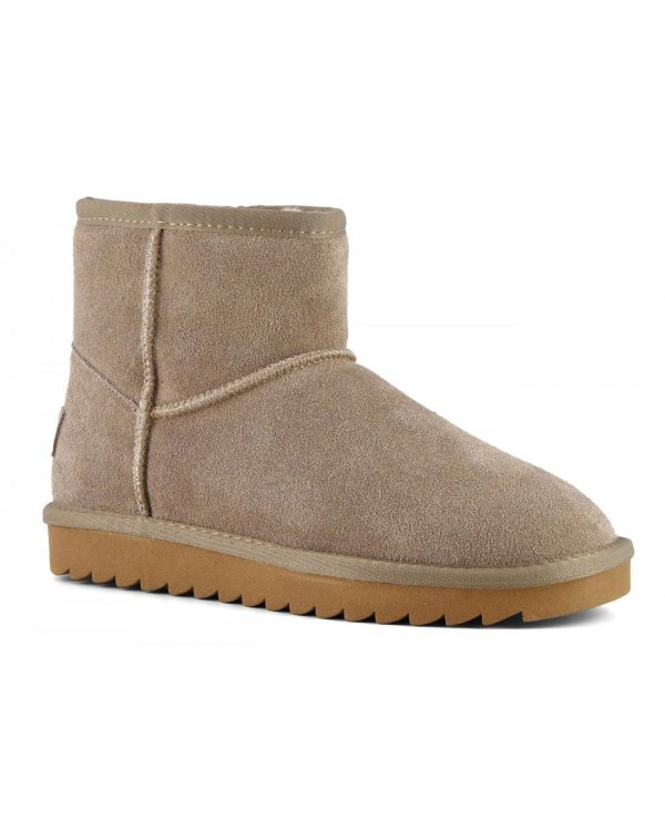 Stivale Donna Colors Of California Ugg Boot In Suede Taupe Online Hot Sale