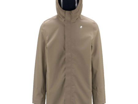 Giacca Uomo K-Way Marlyn Bonded Vislon Beige For Cheap