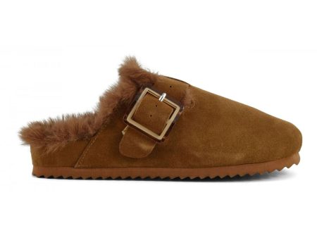 Sabot Colors Of California Suede Furry Bio Closed Toe Cognac Online