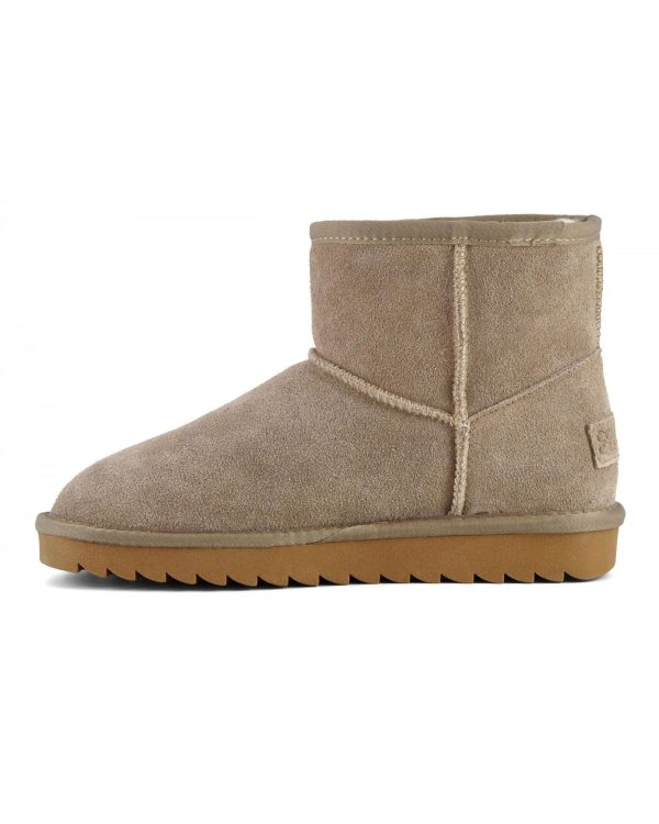 Stivale Donna Colors Of California Ugg Boot In Suede Taupe Online Hot Sale