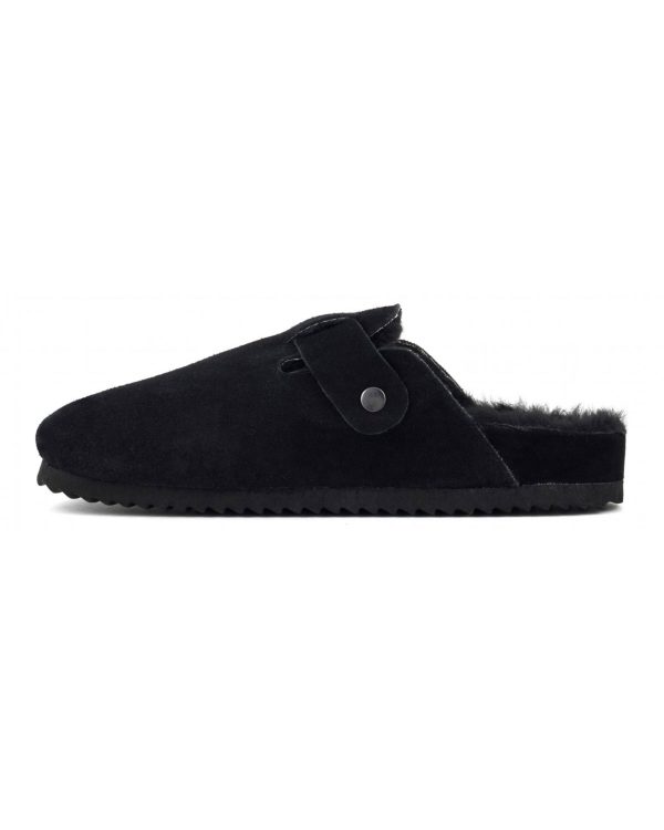 Sabot Donna Colors Of California Suede Furry Bio Closed Toe Nero For Sale