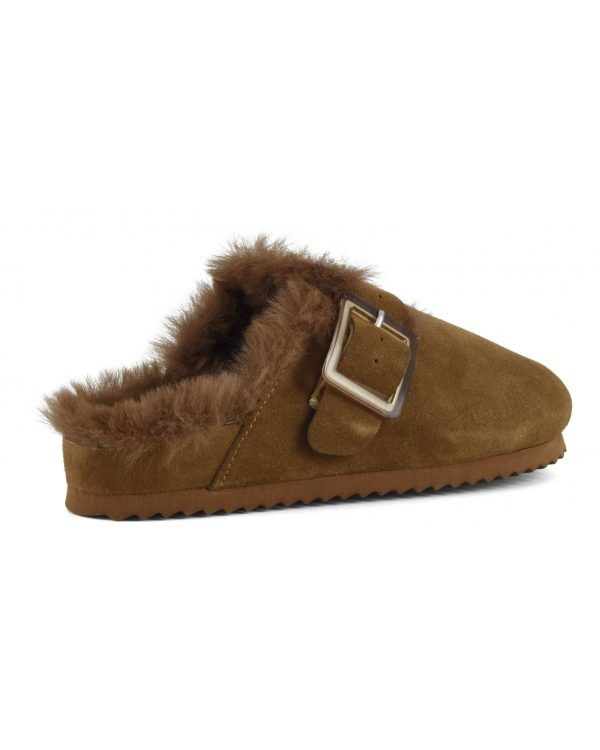 Sabot Colors Of California Suede Furry Bio Closed Toe Cognac Online