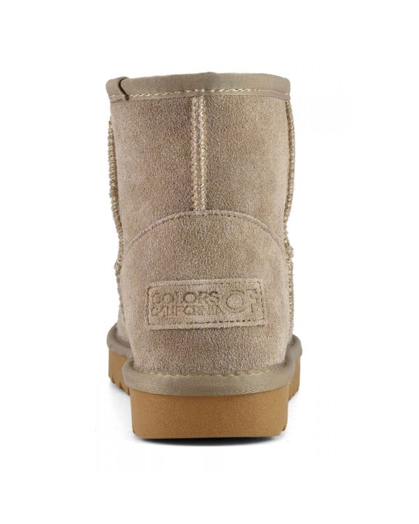 Stivale Donna Colors Of California Ugg Boot In Suede Taupe Online Hot Sale