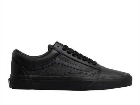 VANS OLD SKOOL LEATHER - BLACK BLACK Online now