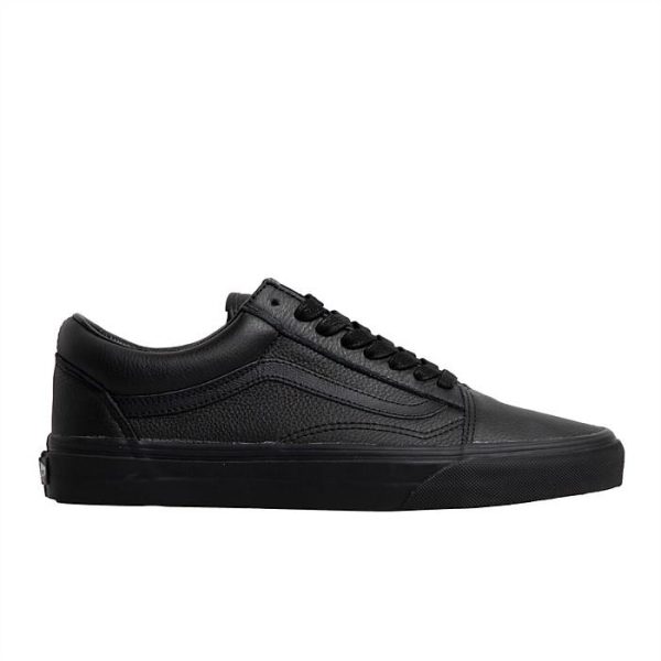 VANS OLD SKOOL LEATHER - BLACK BLACK Online now