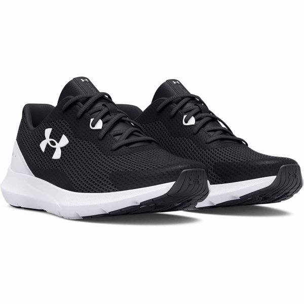 UNDER ARMOUR UA SURGE 3 - BLACK WHITE Fashion