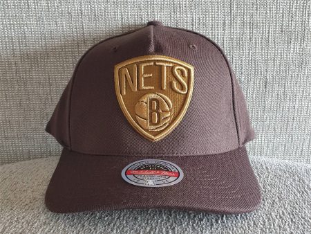 MITCHELL & NESS NETS SNAPBACK - BROWN GOLD Fashion