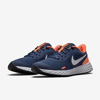 NIKE YOUTH REVOLUTION 5 (GS) - MIDNIGHT NAVY WHITE-ORANGE Sale