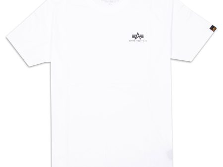 T-Shirt Alpha Industries Basic Small Logo Bianco Online now