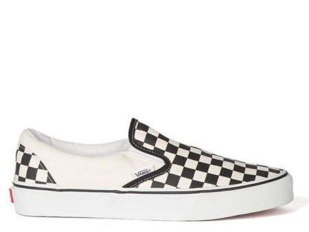 VANS CLASSIC SLIP ON CHECKERBOARD - BLACK WHITE For Discount