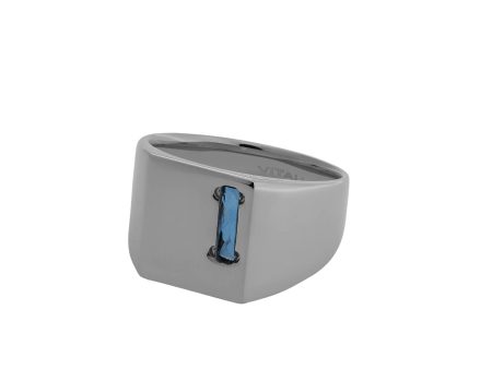 VITALY Degree Stainless Steel Ring - Blue Sale