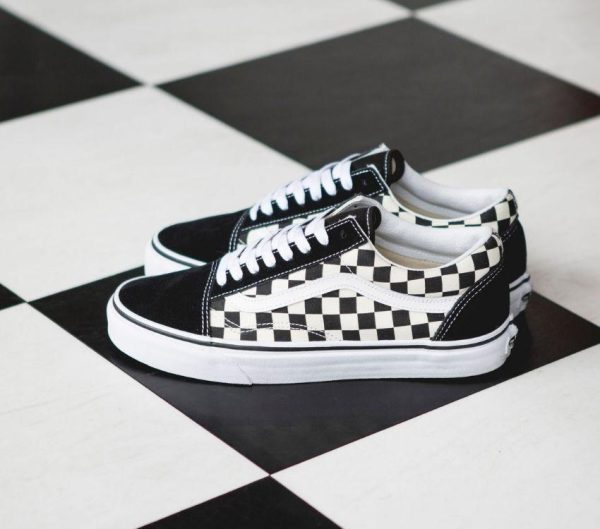 VANS OLD SKOOL PRIMARY CHECK - BLACK WHITE Online now