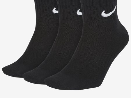 NIKE TRAINING ANKLE SOCKS (3 PAIRS) - BLACK WHITE Online Sale