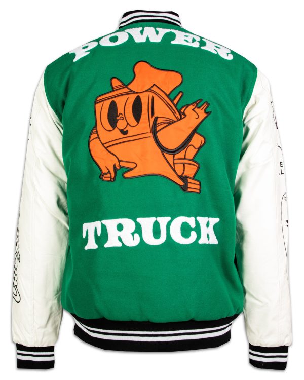 Bomber Caterpillar Cat Iconic Varsity Jacket Verde For Discount