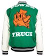 Bomber Caterpillar Cat Iconic Varsity Jacket Verde For Discount