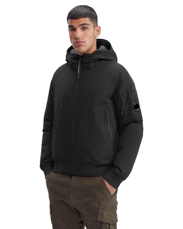 CP Company Pro-Tek Ribbed Hooded Jacket Nero Cheap