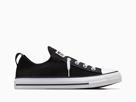 CONVERSE WOMENS Chuck Taylor All Star Shoreline Knit Slip Low Top - Black Hot on Sale