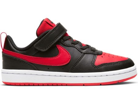 NIKE KIDS COURT BOROUGH LOW 2 (PSV) - BLACK UNIVERSITY RED-WHITE Hot on Sale