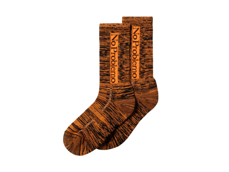 No Problemo Glitch Socks - Orange on Sale