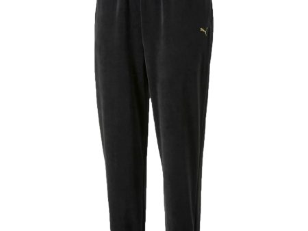 Pantalone Donna Puma Deco Glam Velour Nero For Cheap