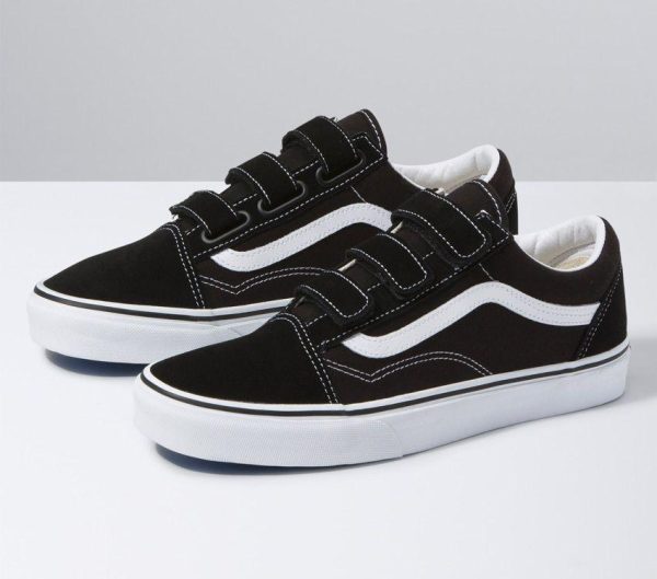 VANS OLD SKOOL V (SUEDE CANVAS) - BLACK TRUE WHITE Hot on Sale