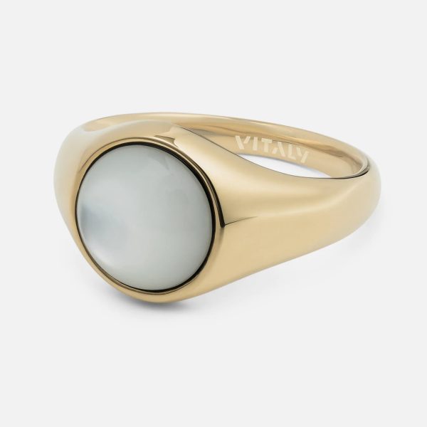 VITALY Bond Gold Ring - Pearl on Sale