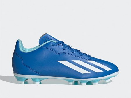 ADIDAS YOUTH X CRAZYFAST.4 FxG J - BLUE WHITE RED For Cheap