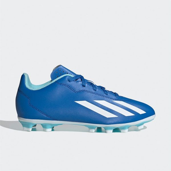 ADIDAS YOUTH X CRAZYFAST.4 FxG J - BLUE WHITE RED For Cheap