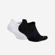 NIKE MULTIPLIER NO SHOW SOCKS (2 PACK) - WHITE BLACK Cheap