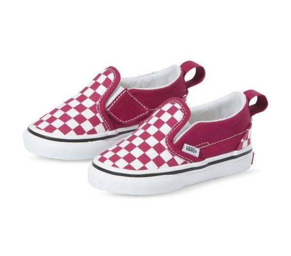 VANS INFANT SLIP-ON V CHECKER - Cerise True White Cheap