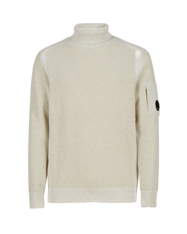 CP Company Fleece Knit Roll Neck Mojave Desert For Discount