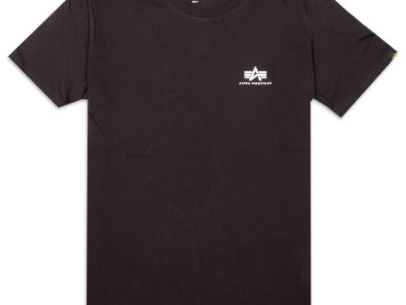 T-Shirt Alpha Industries Basic Small Logo Nero Hot on Sale