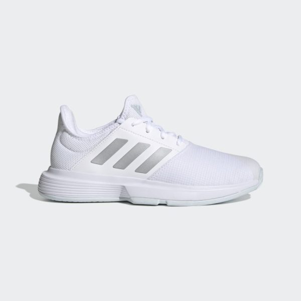 ADIDAS GAMECOURT TENNIS - Cloud White   Silver Metallic   Halo Blue Online Sale