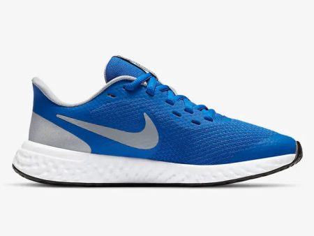 NIKE YOUTH REVOLUTION 5 (GS) - GAME ROYAL LT SMOKE GREY-WHITE Supply