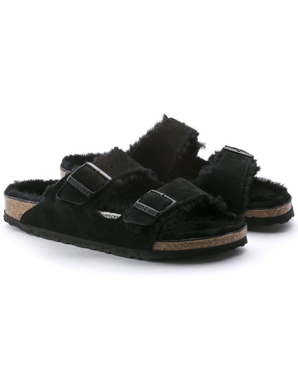 Birkenstock Arizona Shearling black Calzata Stretta Sale