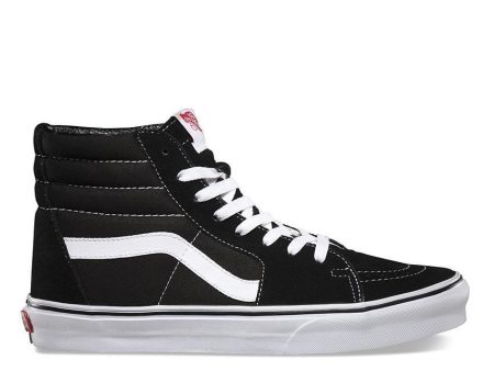 VANS SK8-HI - BLACK WHITE For Sale