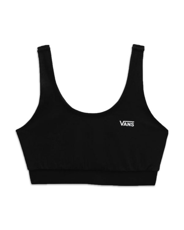 Top Donna Vans Basic Logo Bralette Nero For Discount