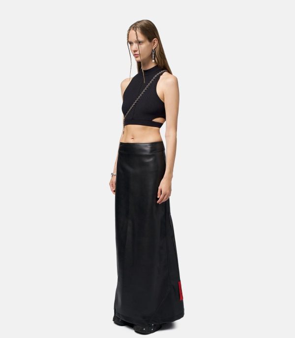 A Better Mistake Recycled Leather Skirt Hot on Sale