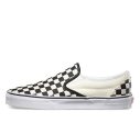 VANS CLASSIC SLIP ON CHECKERBOARD - BLACK WHITE For Discount