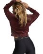 Felpa Donna PumaDeco Glam Velour Full Zip Aubergine For Cheap