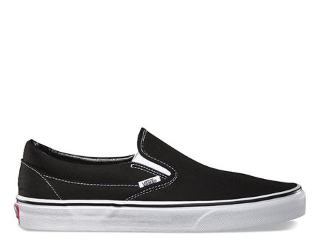 VANS CLASSIC SLIP ON - BLACK WHITE For Cheap