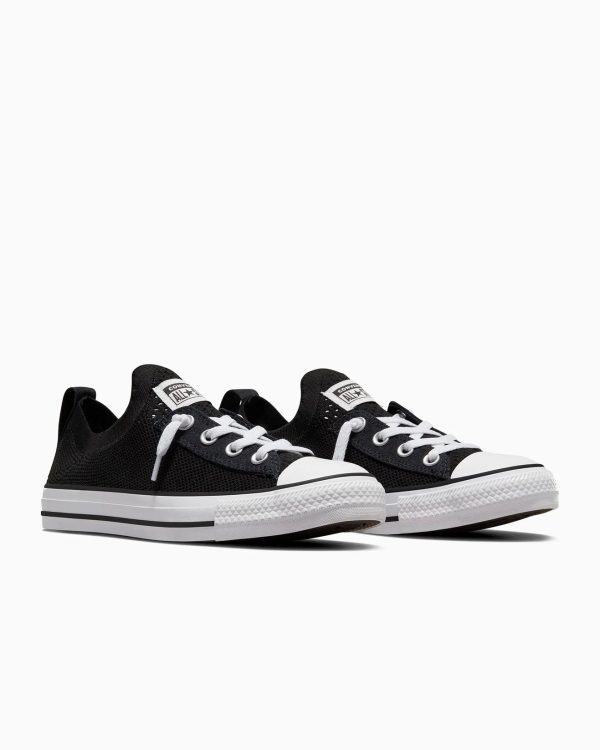 CONVERSE WOMENS Chuck Taylor All Star Shoreline Knit Slip Low Top - Black Hot on Sale